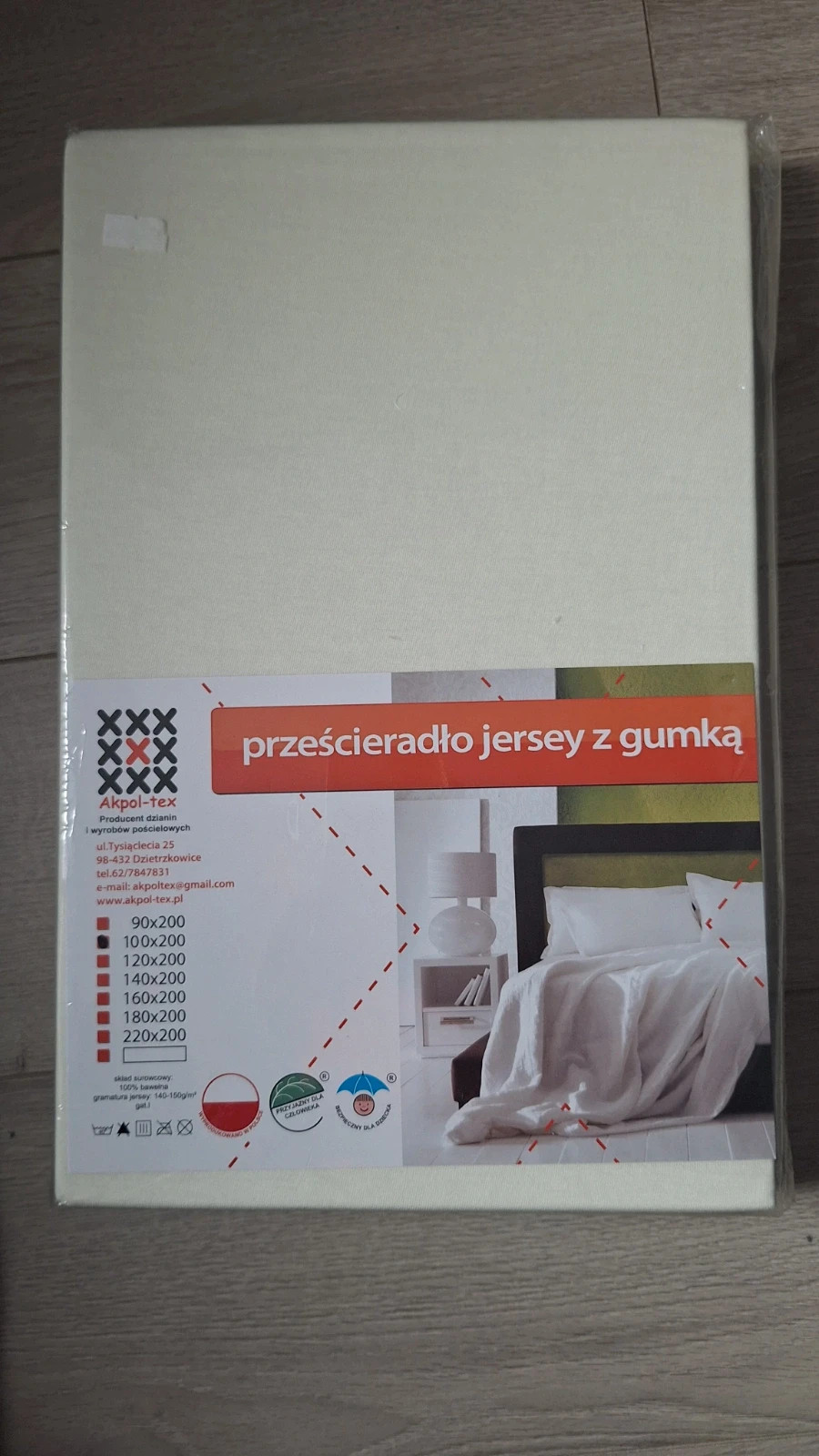 Prześcieradło 100x200 jersey z gumka