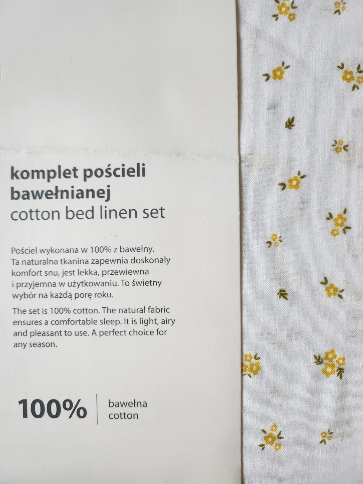 Komplet pościeli bawełnianej