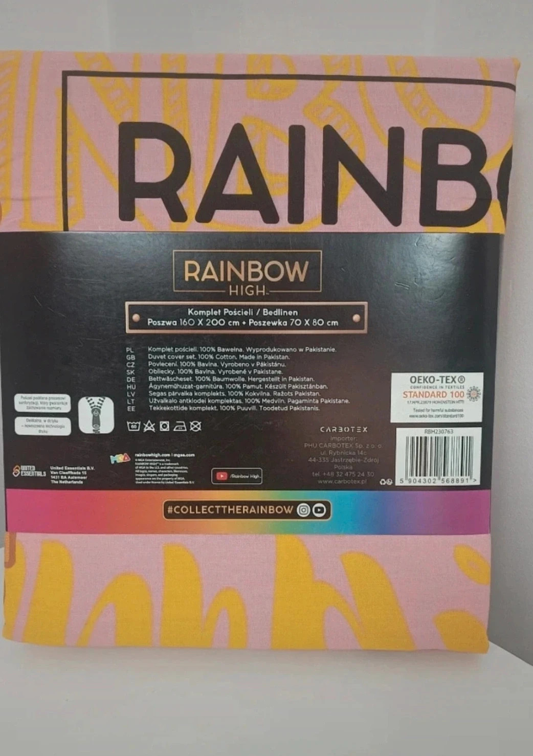 Rainbow High komplet pościeli bawełnianej pościel dla dzieci