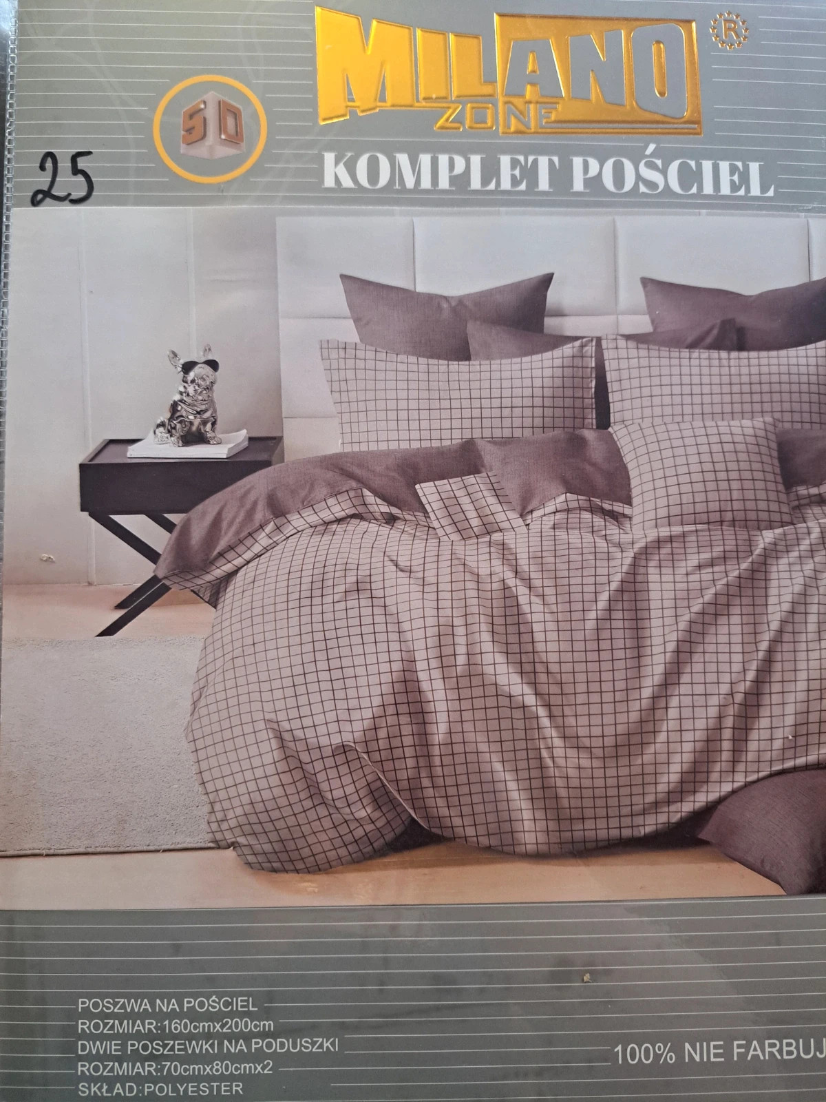 Posciel 160x200 3cz nowa krata