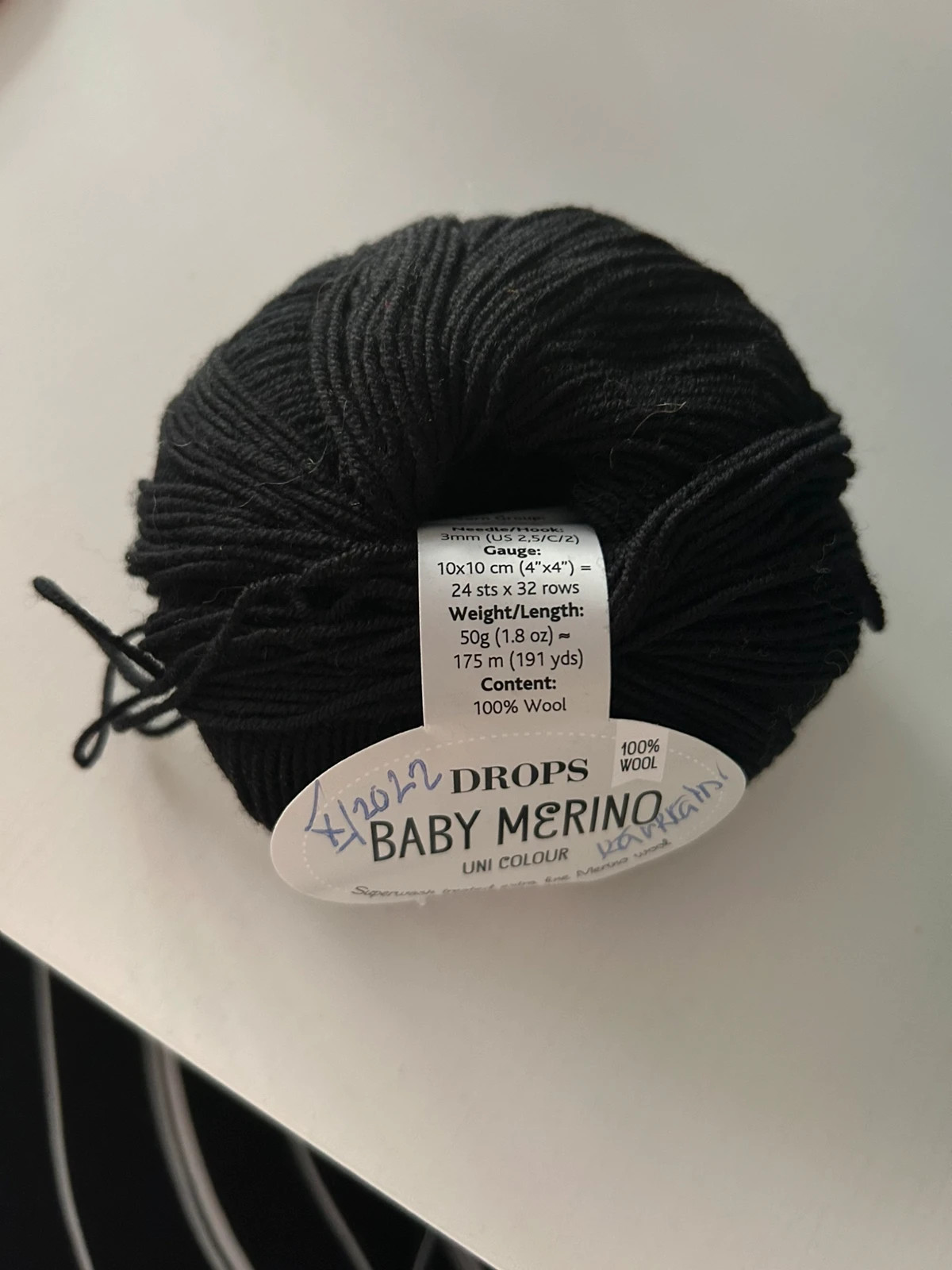 Drops baby merino musta