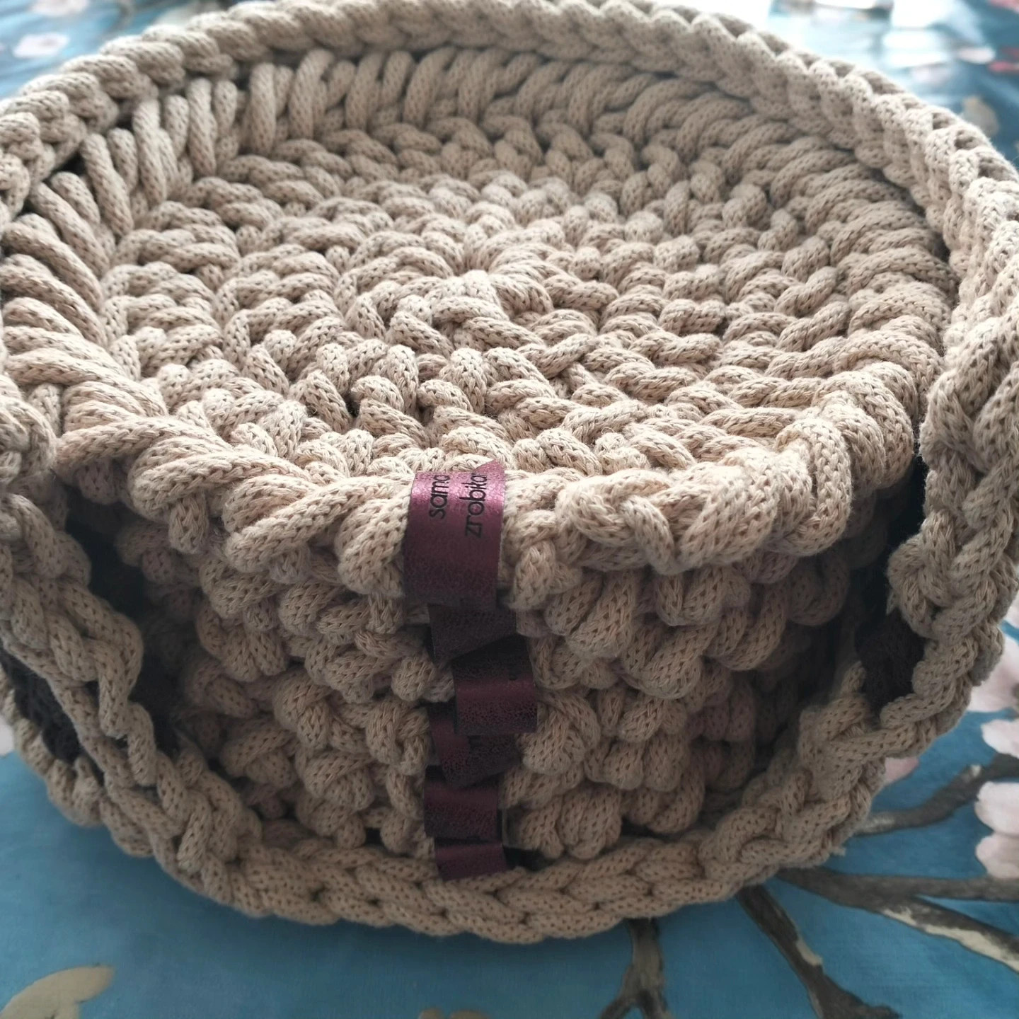 Zestaw podkładek w koszyczku Handmade