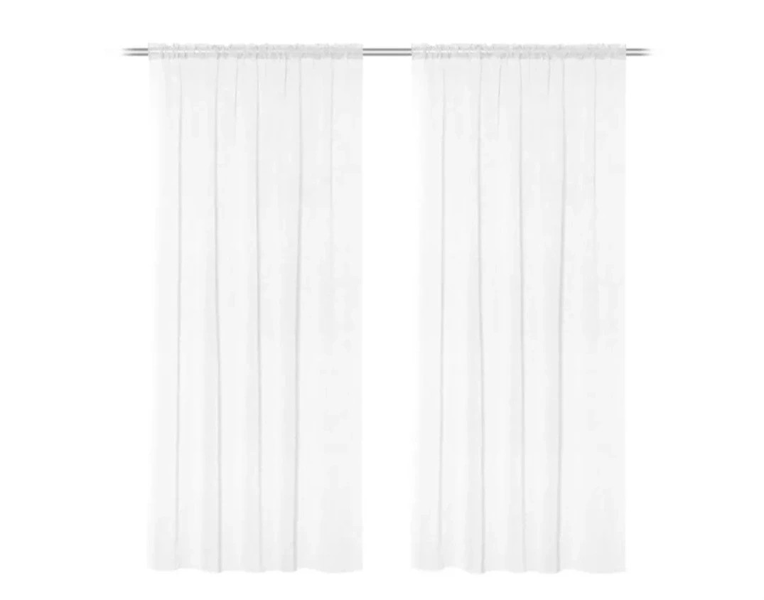 White curtains translucid