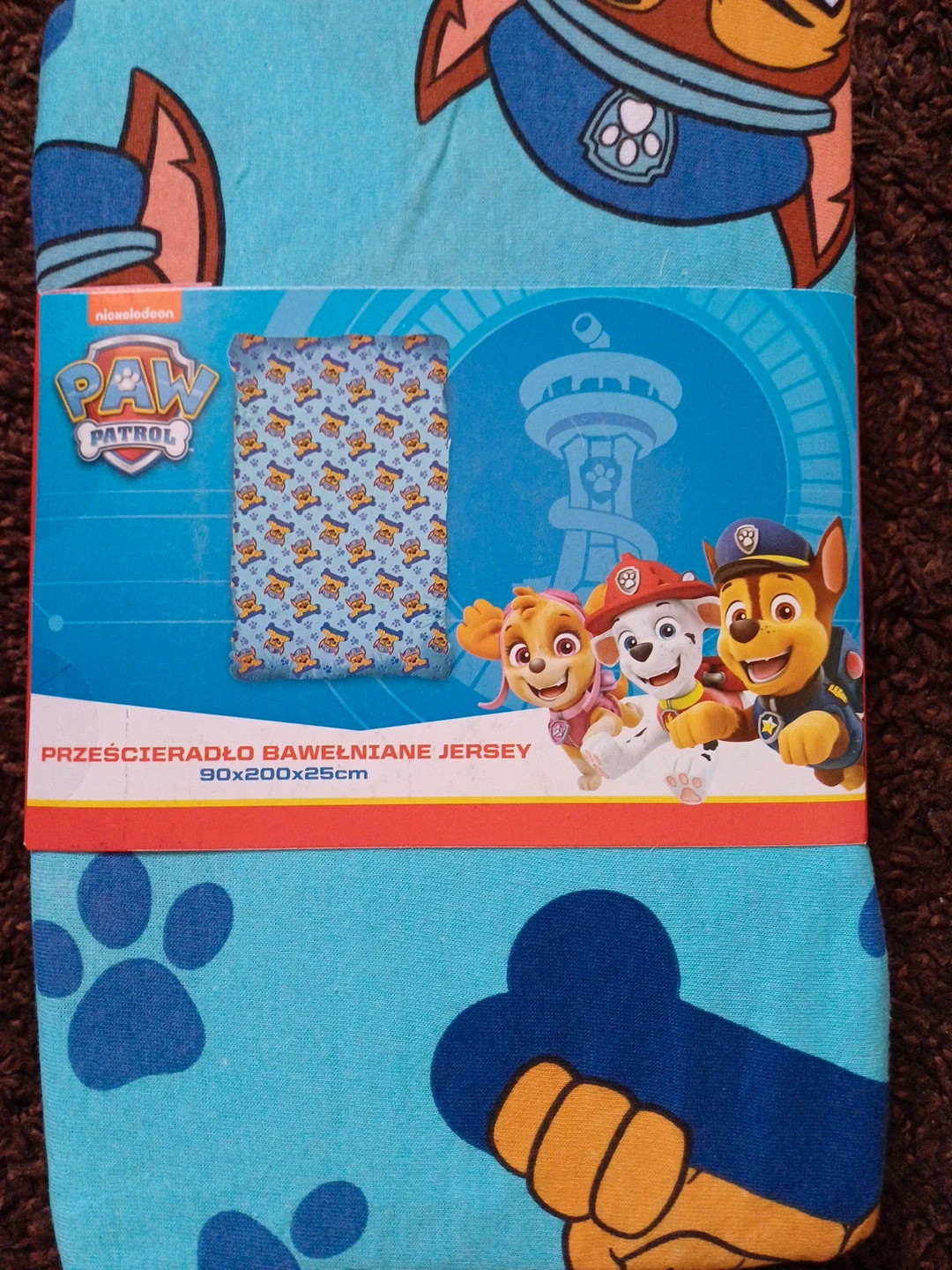 Prześcieradła 90x200 bawełniane paw patrol