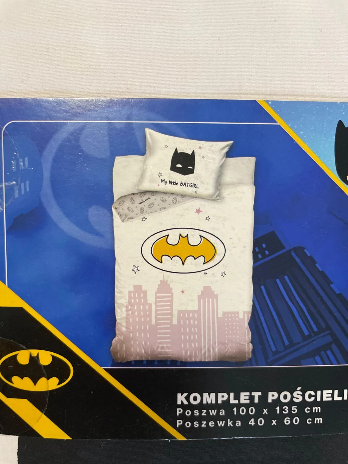 Batman pościel poszwa 40x60cm i poduszka 100x135cm bawełna pościel dla dzieci cotton na suwak