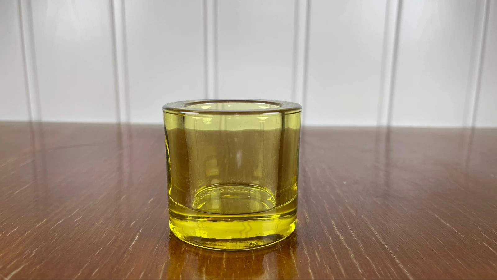 Iittala Finland Kivi candleholder in Lemon Yellow.