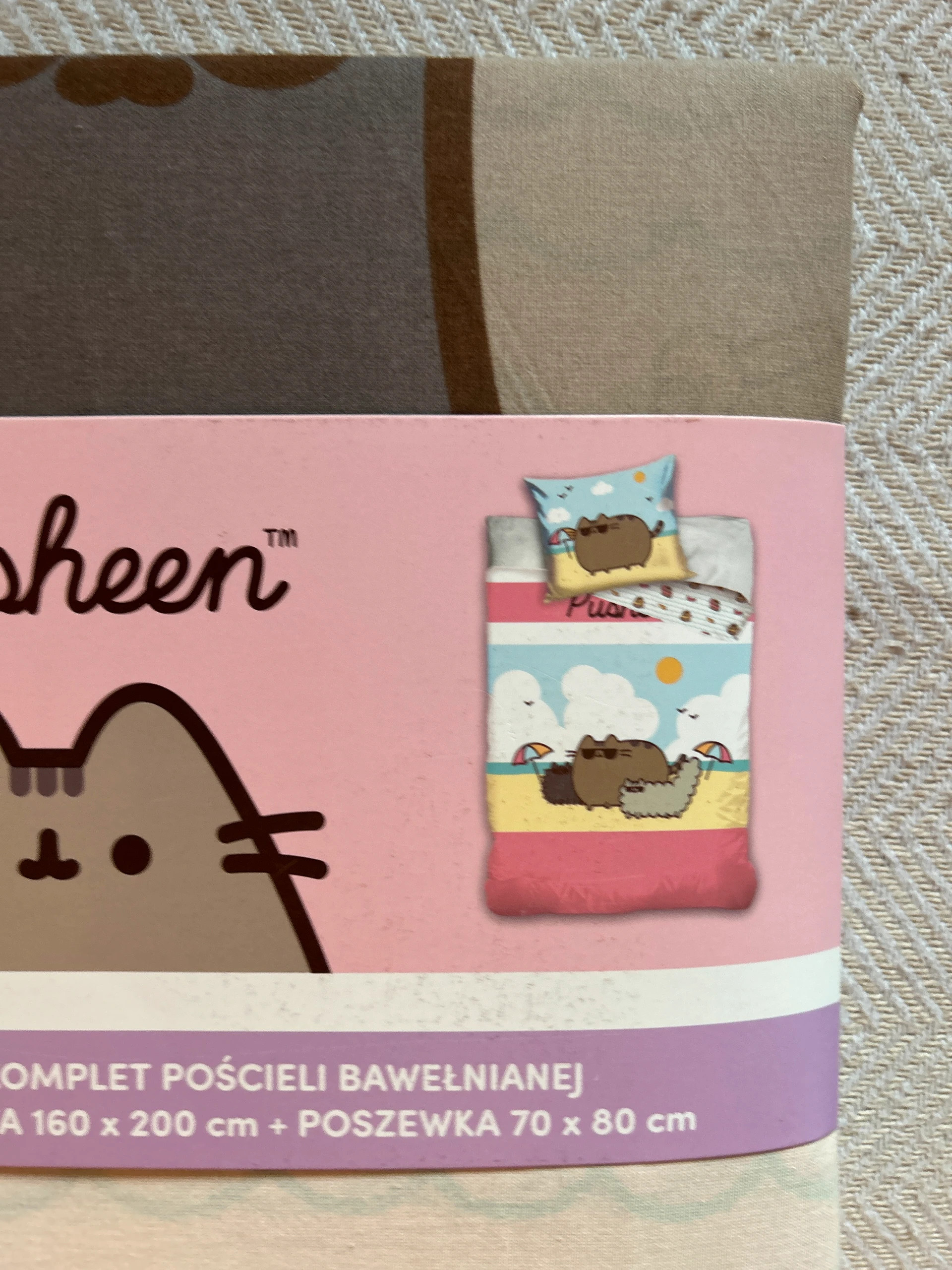 Pościel bawełniana Pusheen 160x200