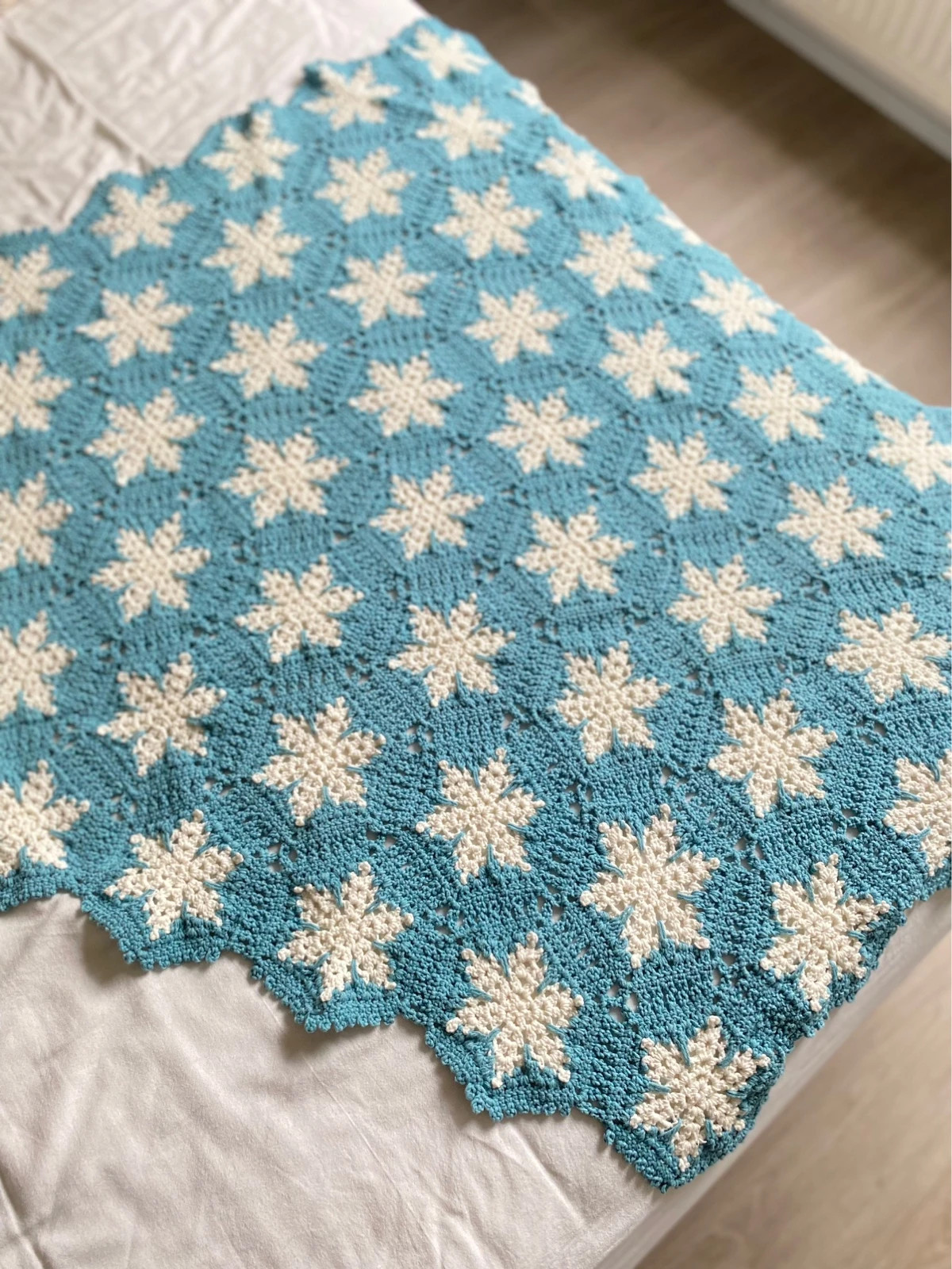 Handmade crocheted blanket