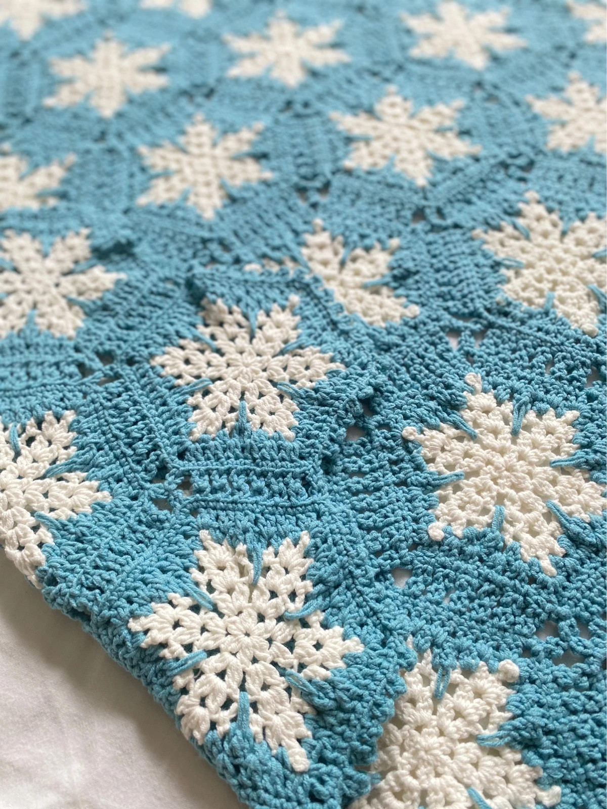 Handmade crocheted blanket