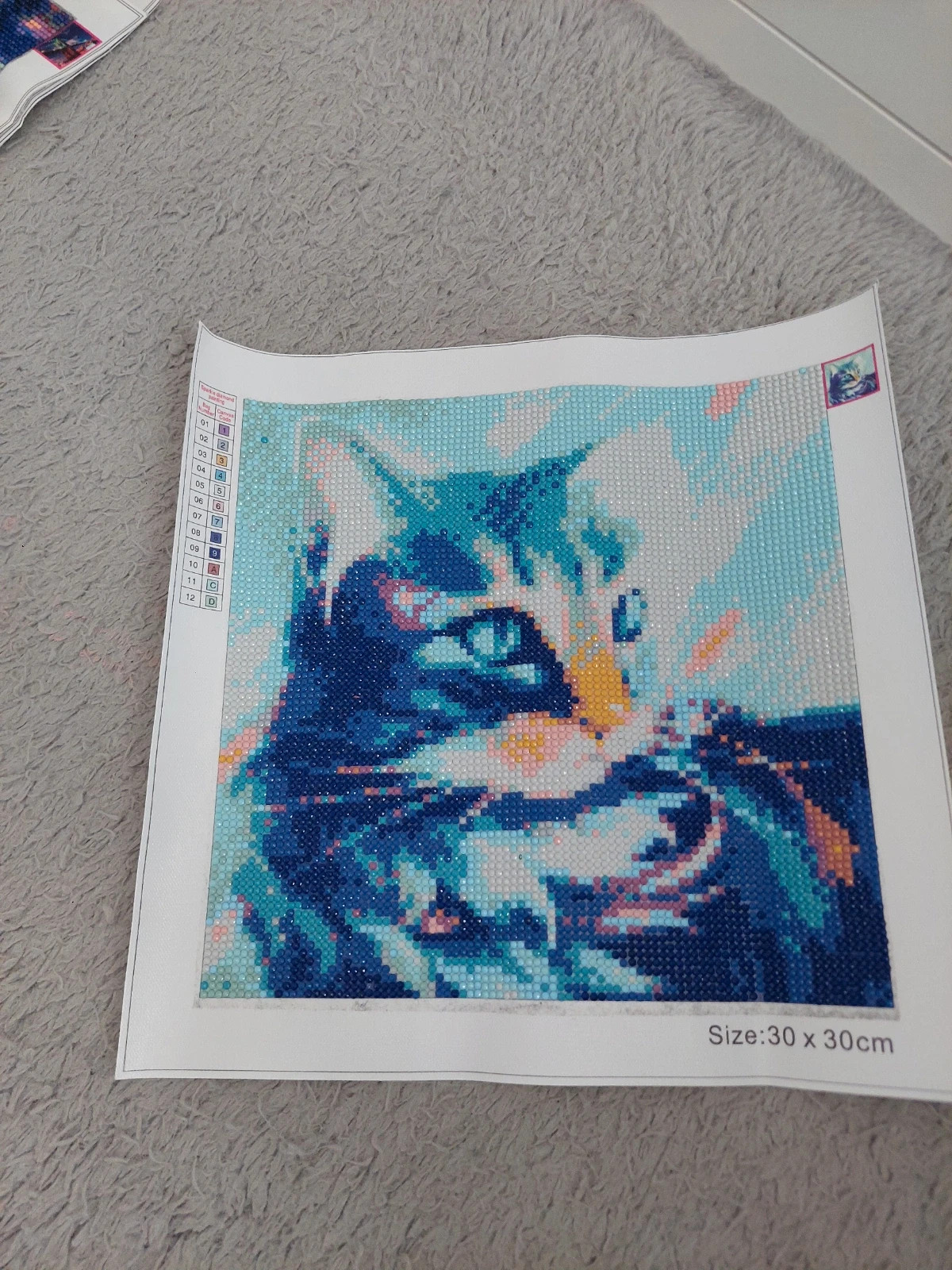 En jättesöt katt. Storlek 30x30 cm. Helt självgjord