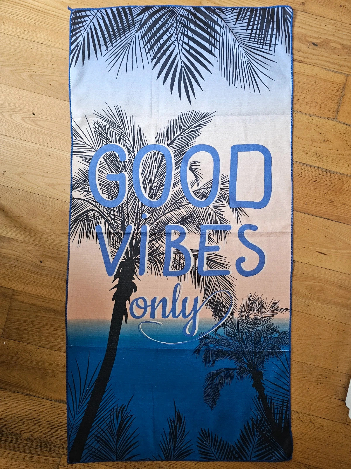 Ręcznik plażowy duży 140x70cm Good Vibes Only plaża palmy wakacje