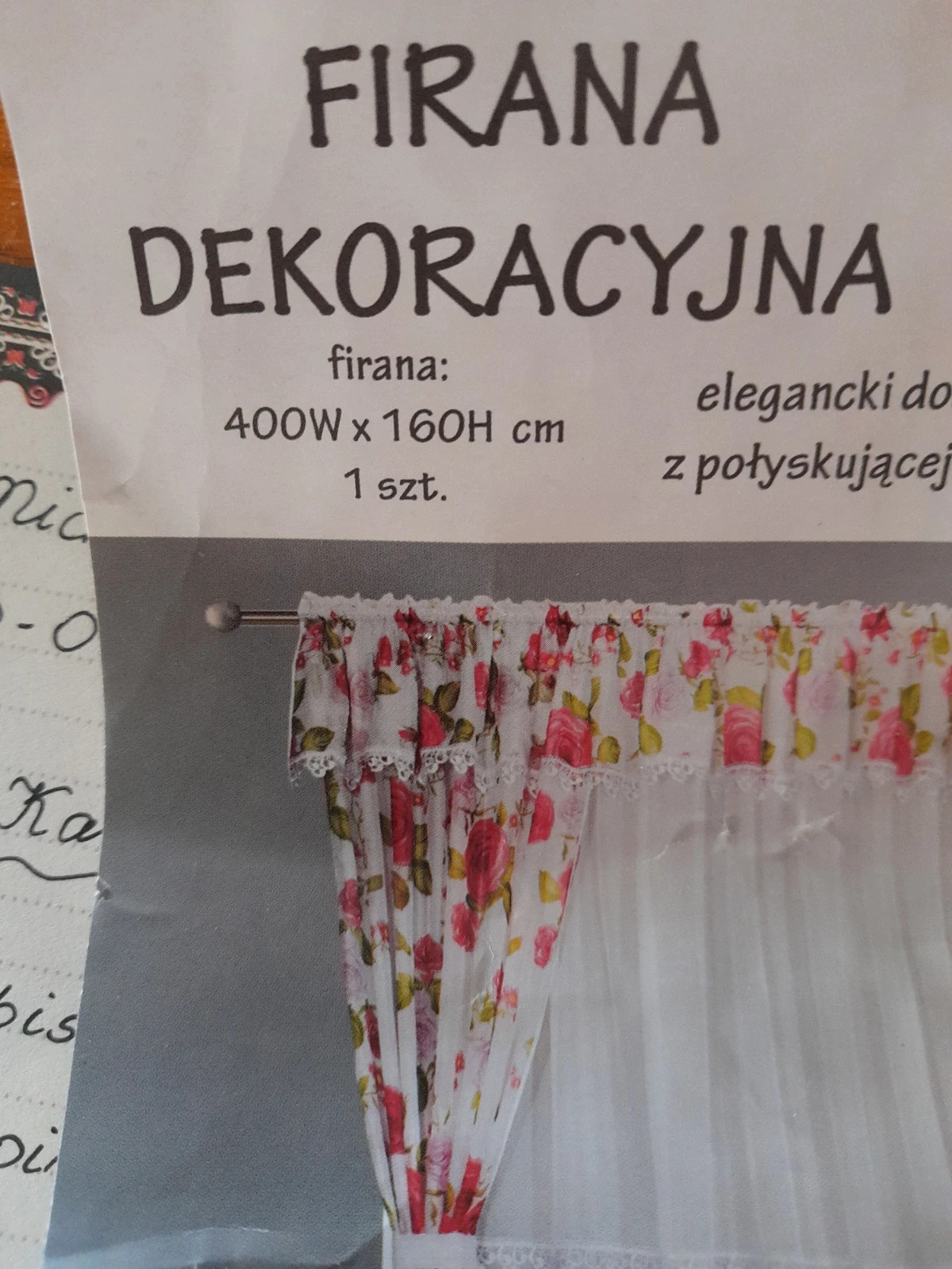 Firana dekoracyjna 400 x 160