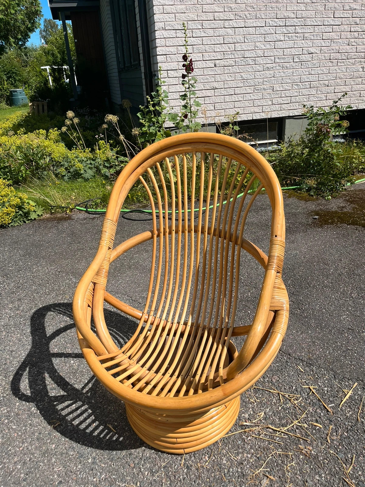 Rottingfåtölj Vintage Bamboo Armchair