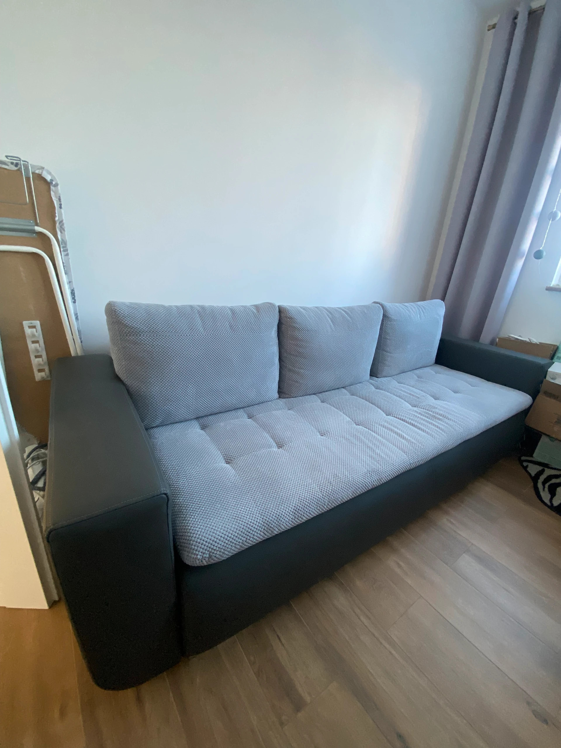 Kanapa sofa wypoczynek szara rozkładana