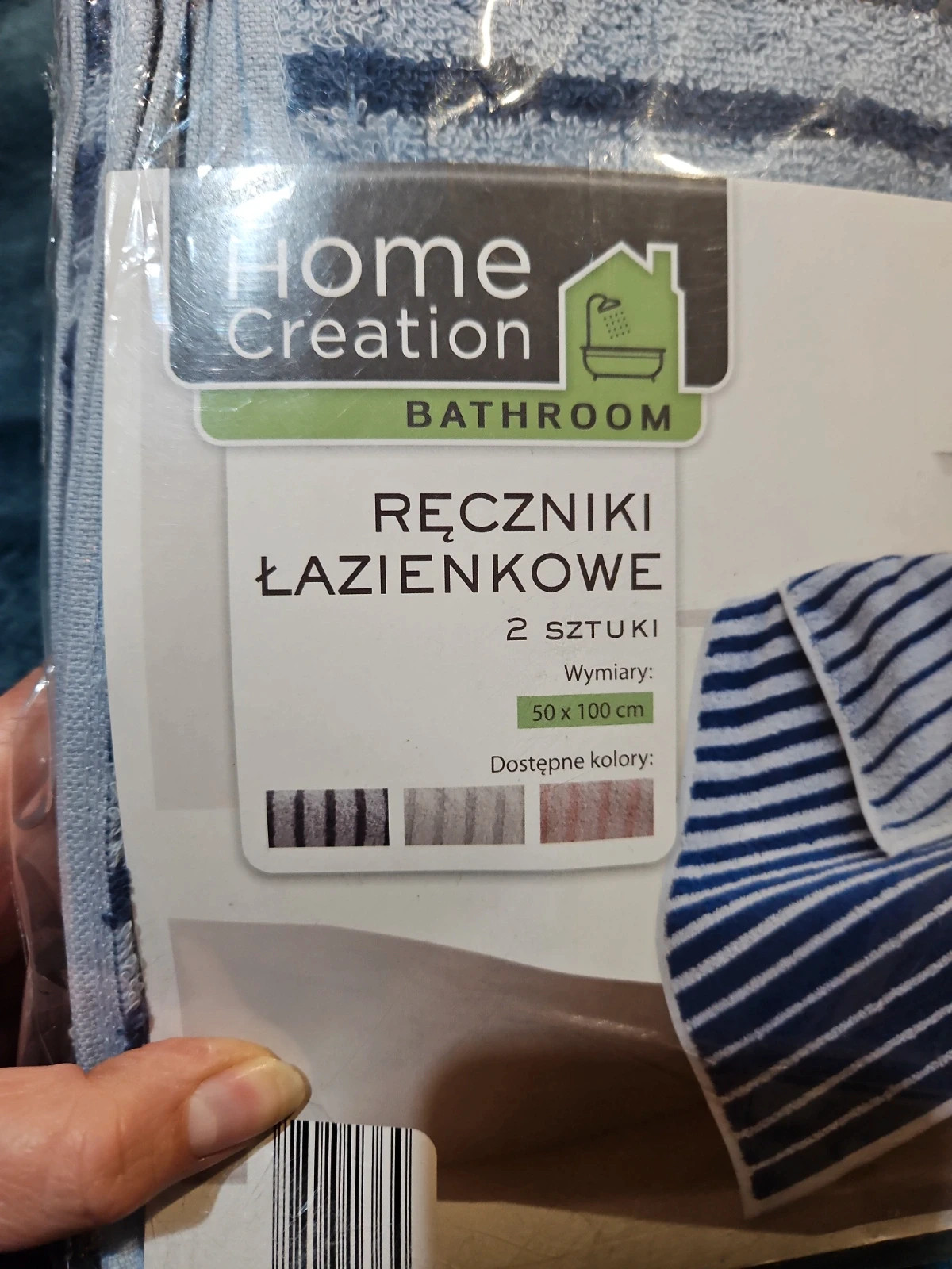 Zestaw ręczników łazienkowych 2 sztuki 50cmx100cm