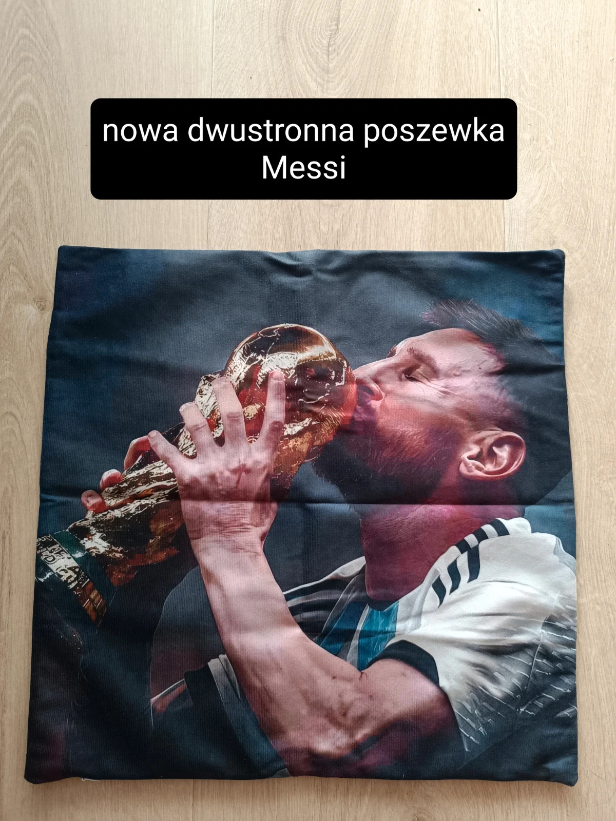 Nowa poszewka na poduszkę prezent 40x40cm Messi Agentyna Inter Miami MLS Puchar Ligar mistrzów fifa