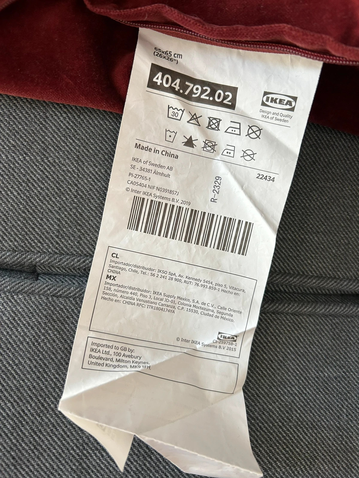 Zestaw Duża poduszka z pierza *Ikea 65/65 cm i pled