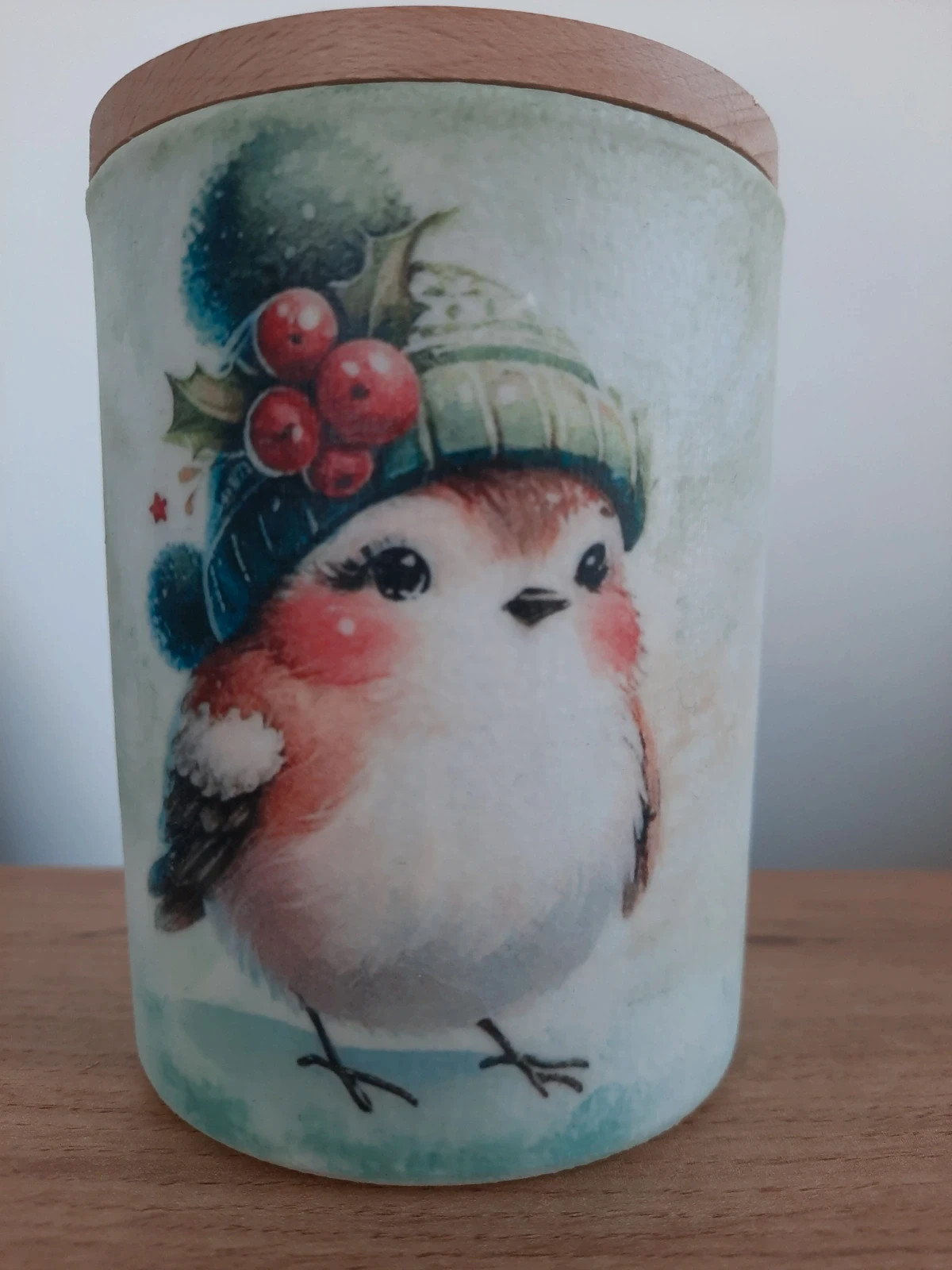 Szklanka na świeczkę, świecznik, decoupage, rękodzieło, handmade.