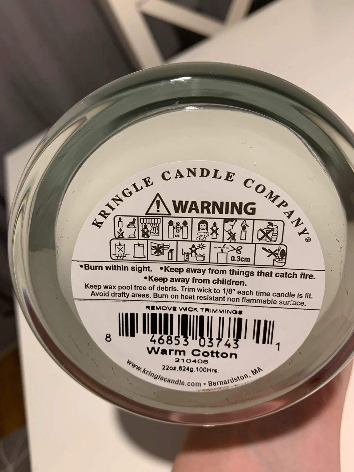 Kringle Candle warm cotton