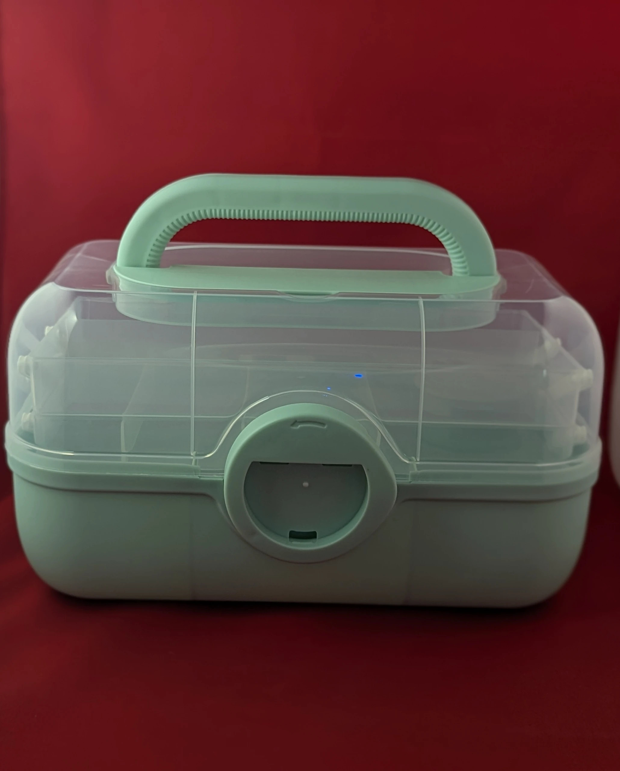 Helt ny! Medicine Storage Box 3-Tier Foldable (with Pill Box) Jewelry and Cosmetics box Green