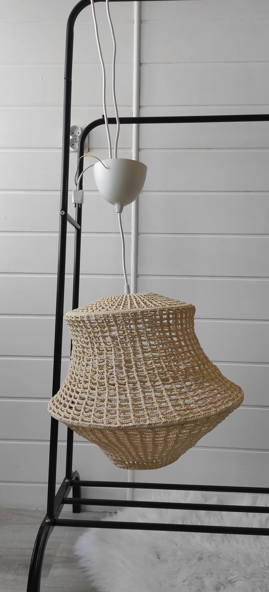 Lampa Wisząca Ażurowa Boho Beż Ikea