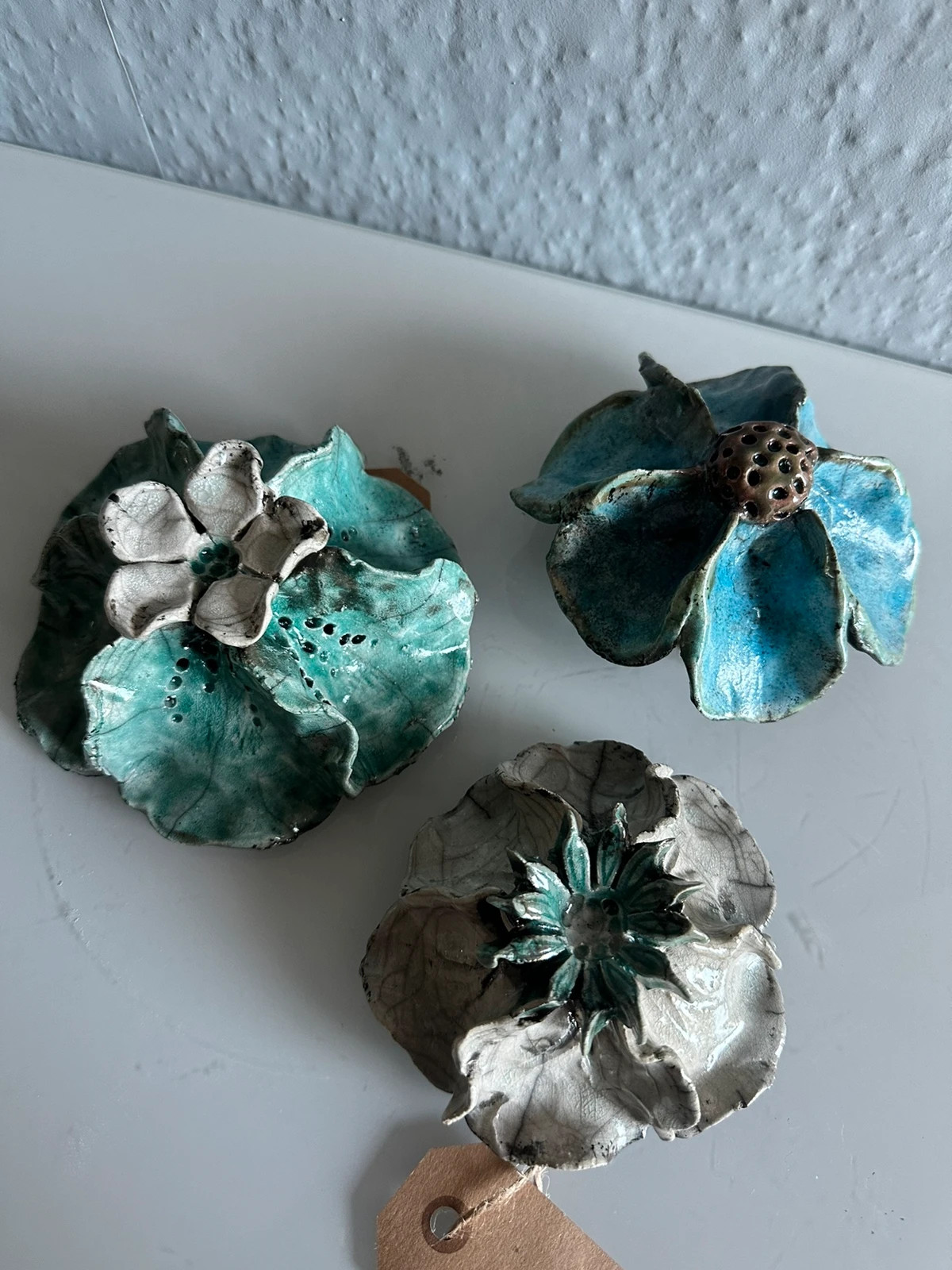 Raku keramik blomster