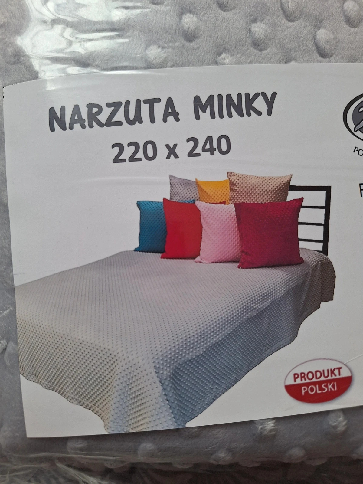 Nowa narzuta minky duża 220x240 na podwójne łóżko