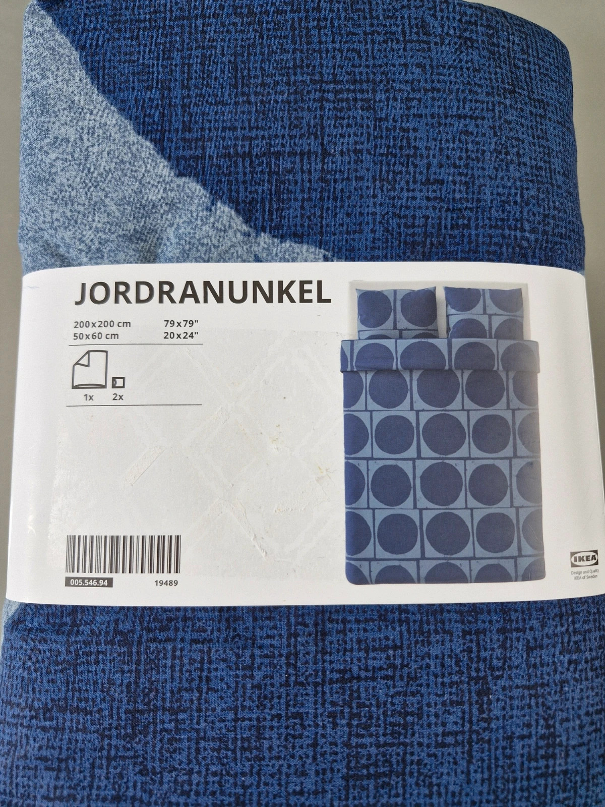 Komplet Pościeli IKEA Jordranunkel 200x200 + 2x50x60