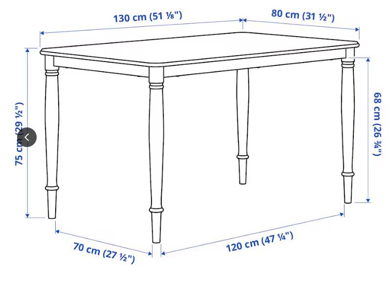 Spisebord, IKEA DANDERYD, b: 80 l: