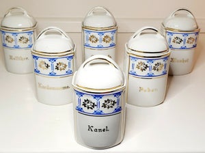 Porcelæn Lågkrukker Krydderier