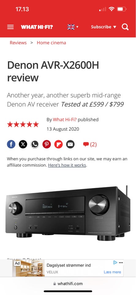 Denon, X2600H