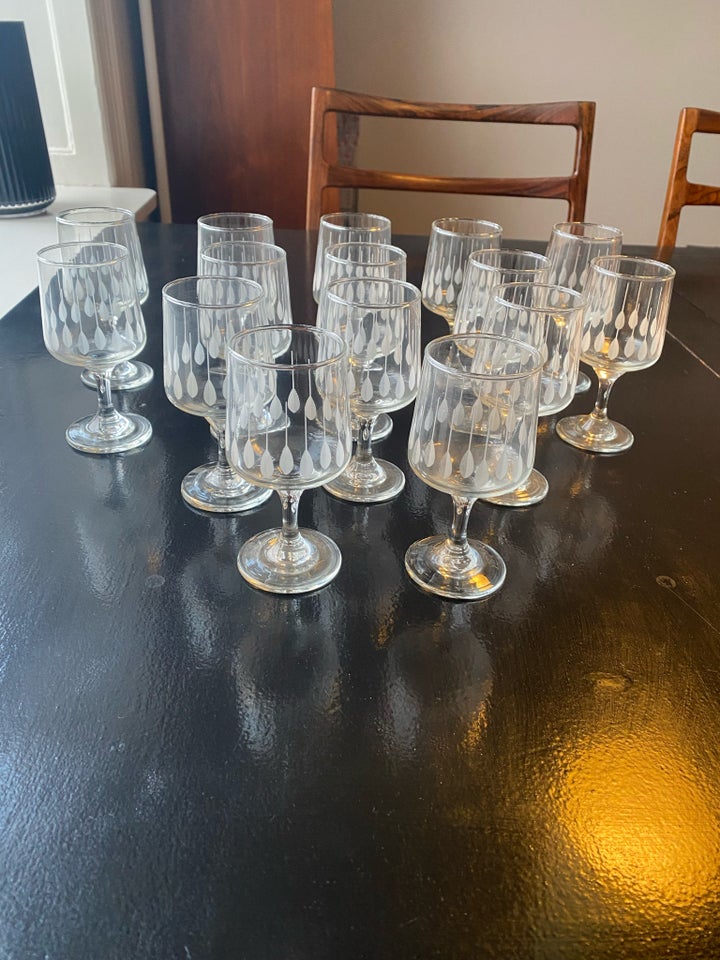 Glas, 15 hvidvins/portvinsglas