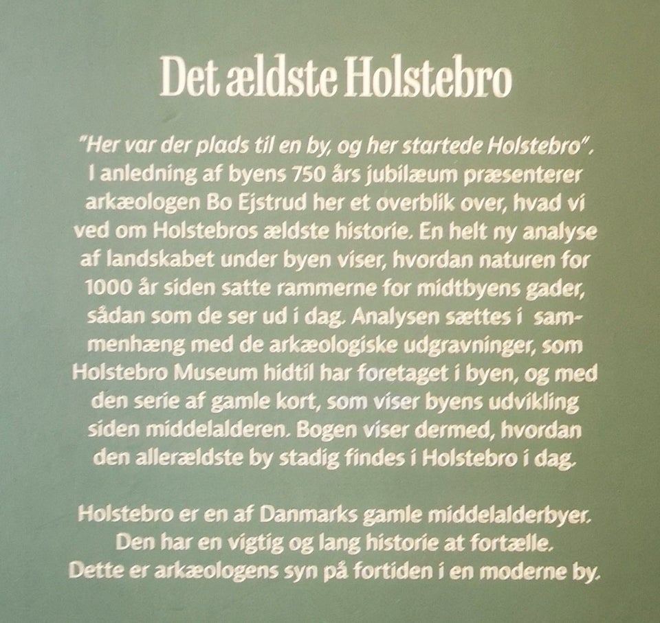 DET ÆLDSTE HOLSTEBRO, emne: