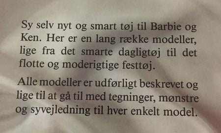 Dukketøj, Bog: Sy Tøj til Barbie