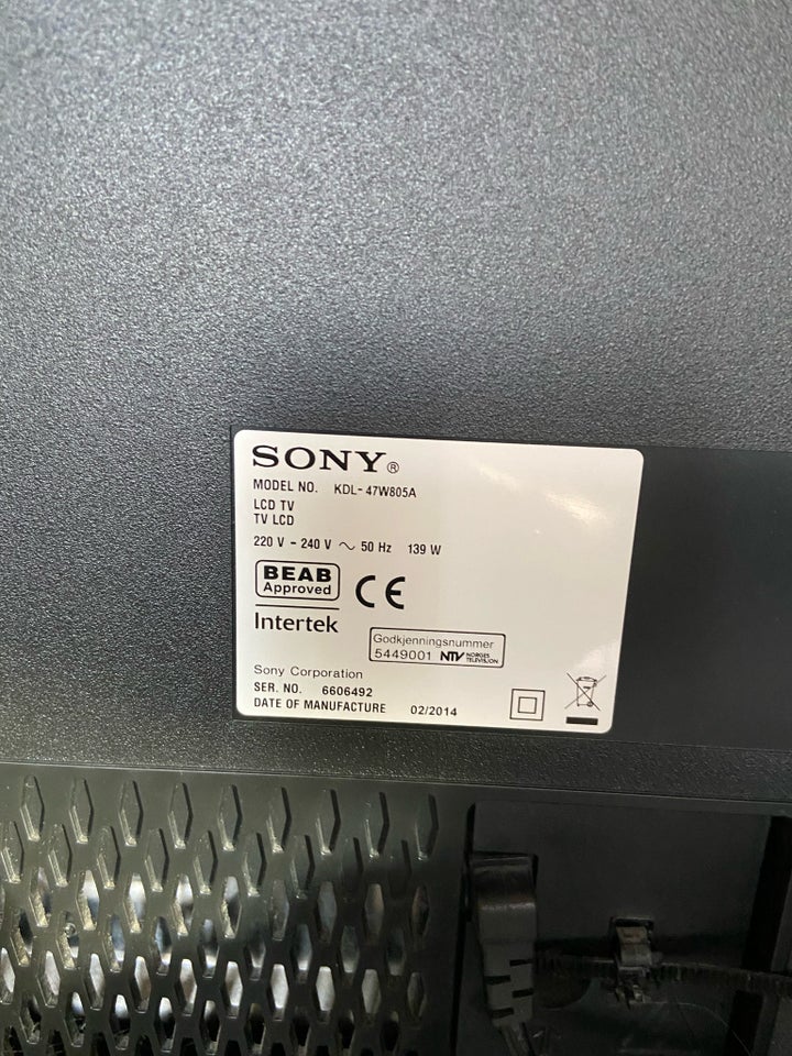 LED, Sony, KDL-47W805A