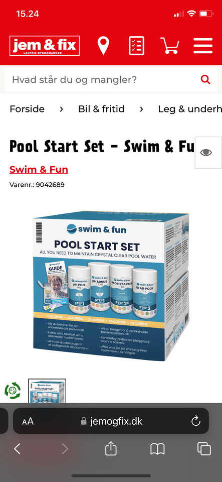 Pool care startsæt, Swim  Fun