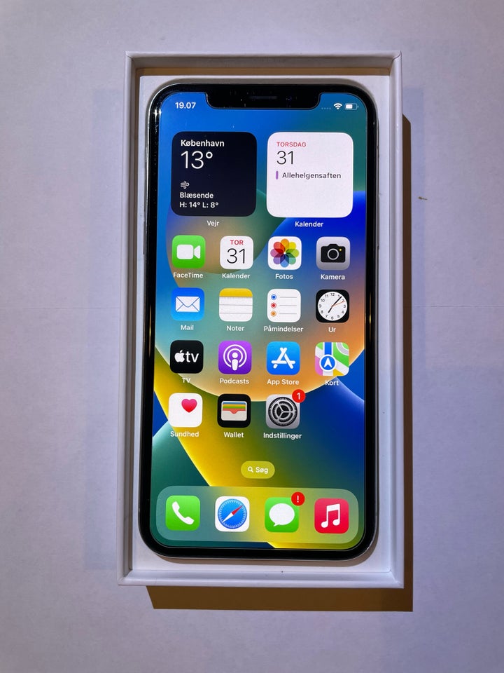 iPhone X, 64 GB, hvid