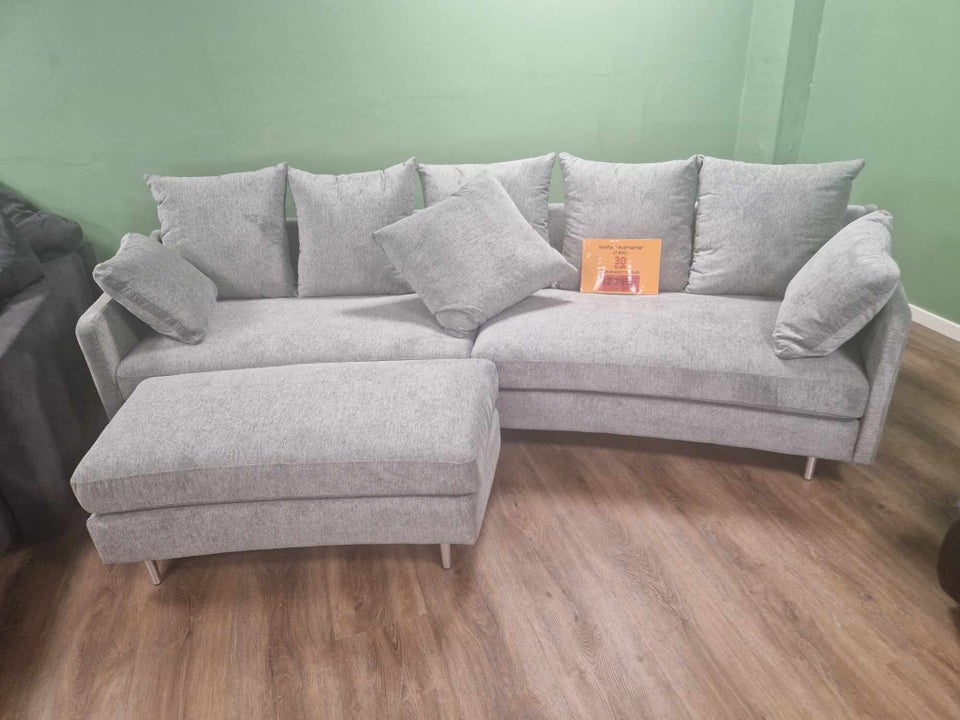 Hjørnesofa velour 4 pers