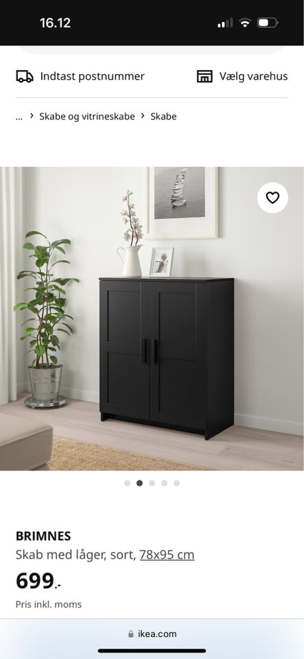 Arkivskab Ikea b: 78 d: 41 h: 95