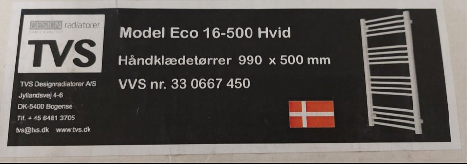 Håndklædetørrer Tvs model eco