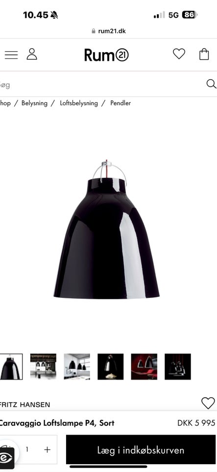 Anden loftslampe Caravaggio