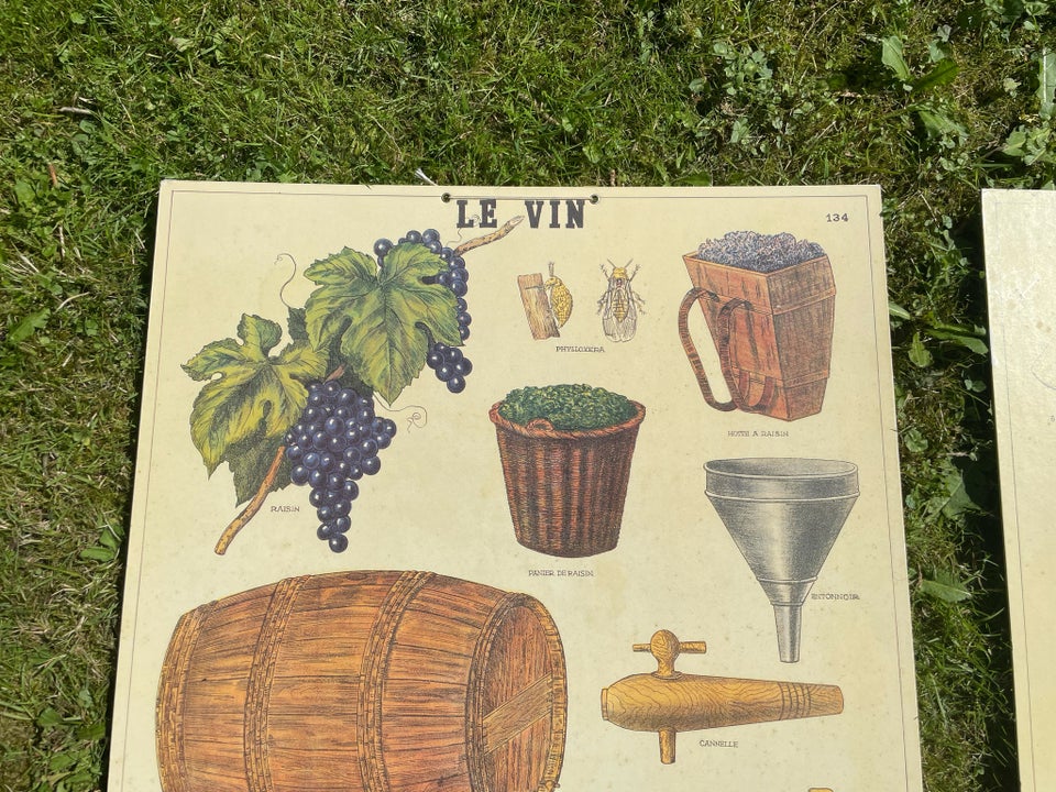 Vintage Franske skoletavler