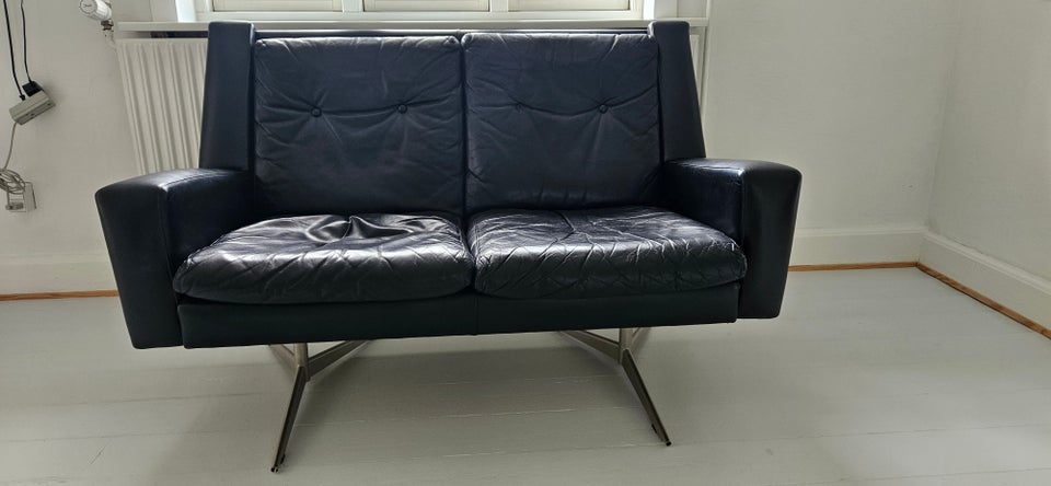 Sofa, læder, 4 pers.