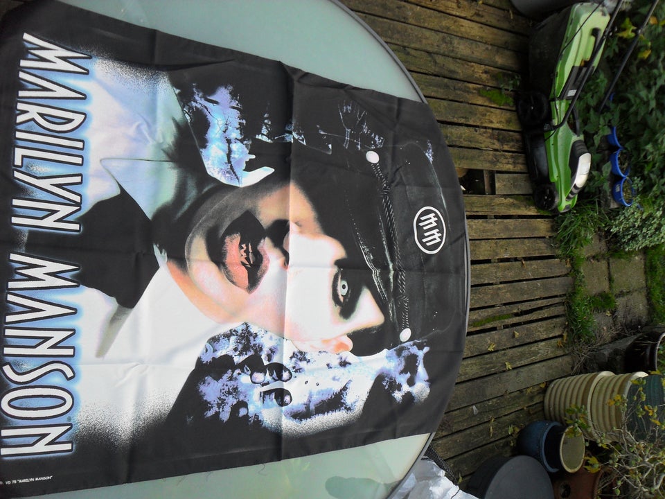 MARILYN MANSON MUSIK BANNER I STOF