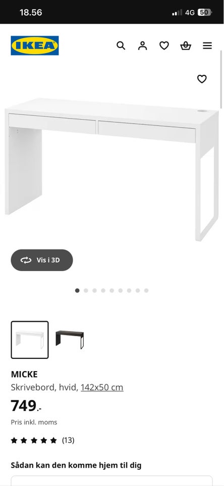 Skrivebord, Micke IKEA