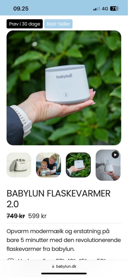 Flaskevarmer Baby lun  Baby lun