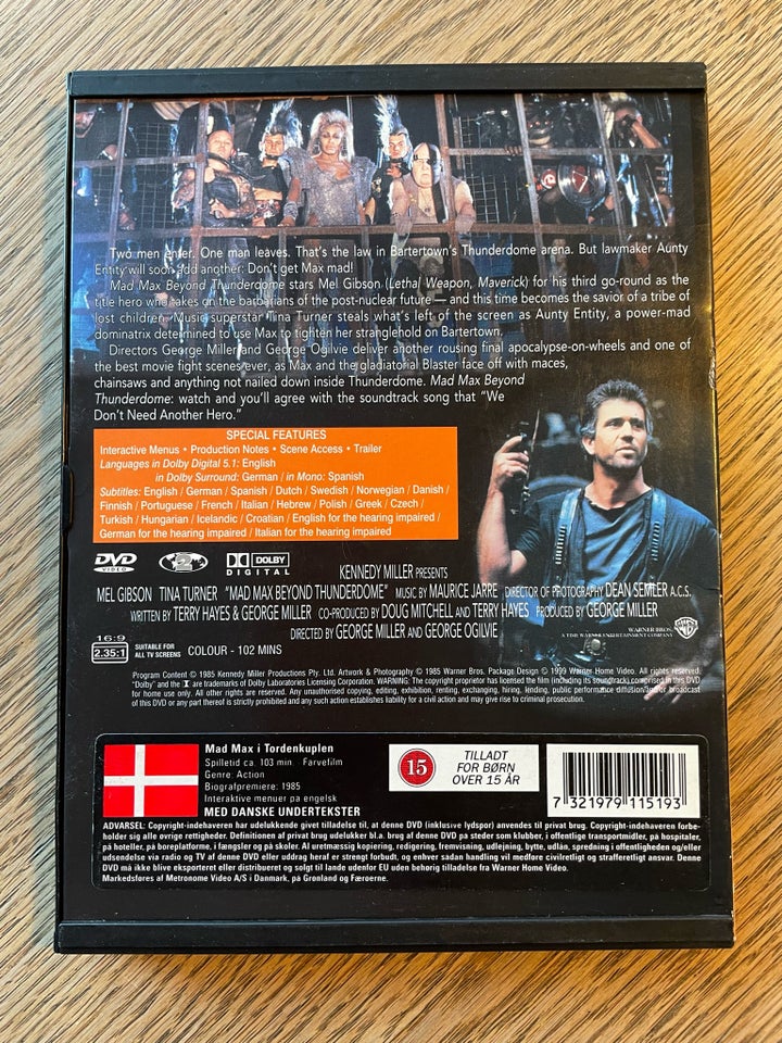 Mad Max Beyond Thunderdome, DVD,