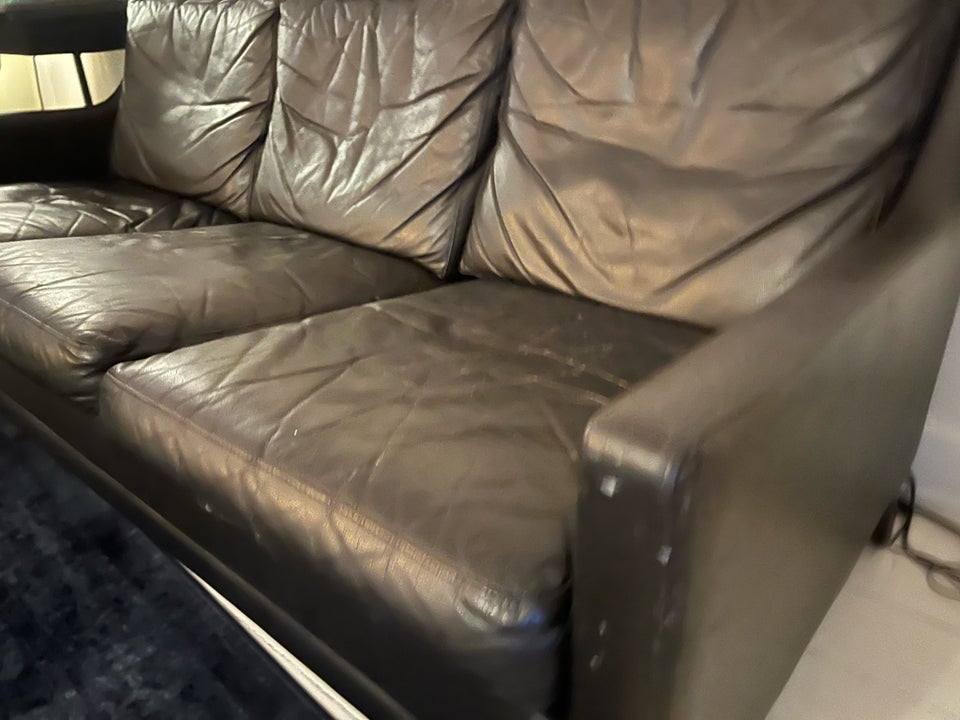 Sofa, læder, 3 pers.