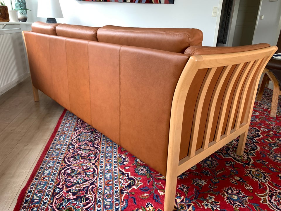 Sofa, læder, 3 pers.