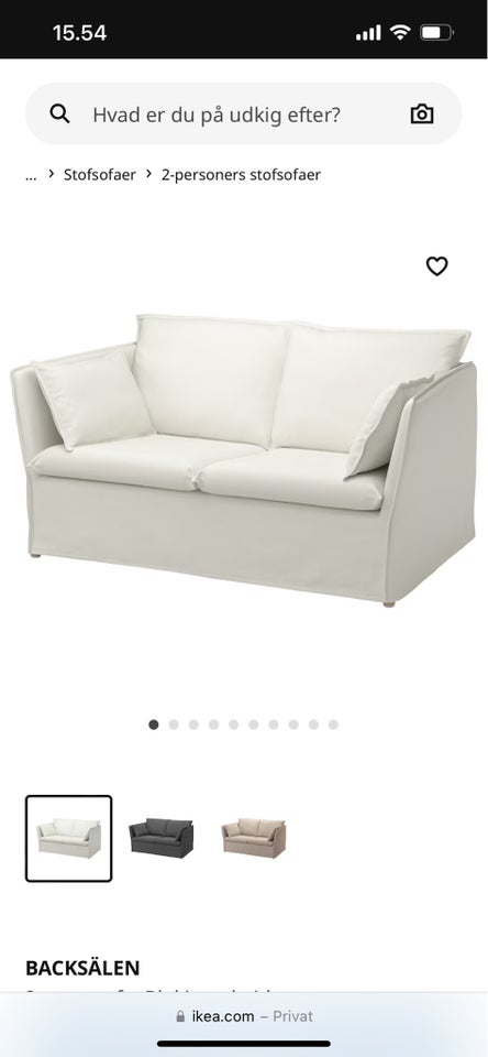 Sofa, 2 pers. , Ikea